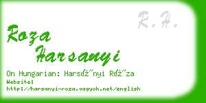 roza harsanyi business card